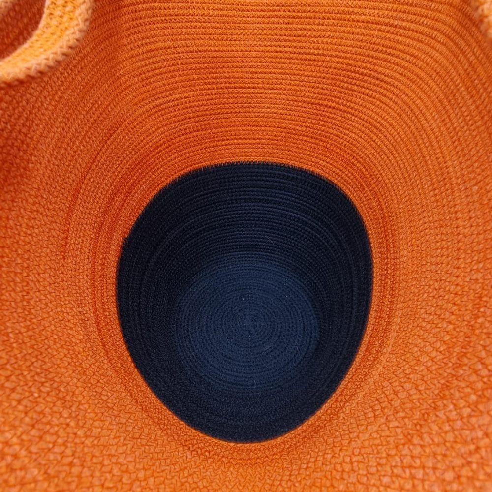 BORSA GIRASOLE - Colore: Arancio / Nero - Misure 32 x 50cm - COTTONANDROPE.IT - Made Whit Love