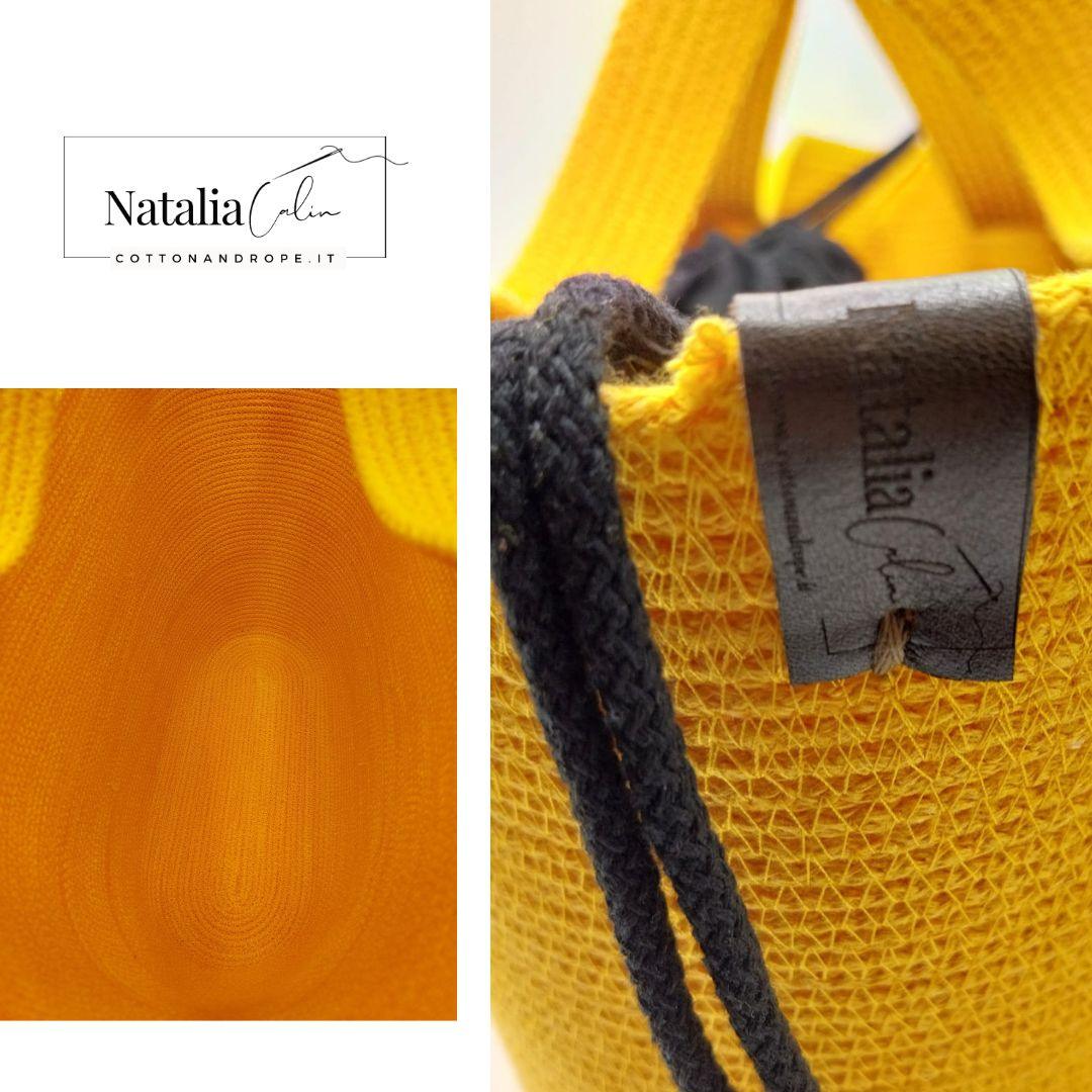 BORSA YELLOW SUN - Colore: Giallo - Misure: 29 x 45 cm - COTTONANDROPE.IT - Made Whit Love