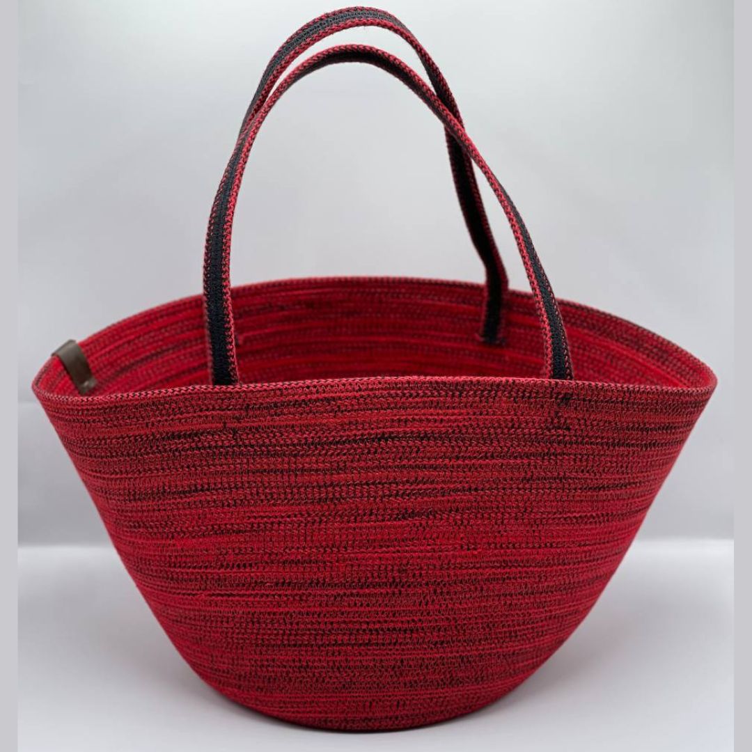 BORSA FLAME - Colore: ROSSO / NERO - Misure: 25 x48 cm