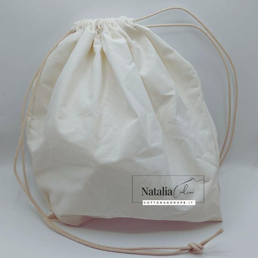 BORSA SOPHIE - Colore: Bianco - Misure: 25x42 cm - COTTONANDROPE.IT - Made Whit Love