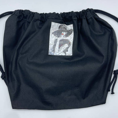 BORSA IRIS - Colore: ECRU / NERO - Misure: 22 x 34 cm