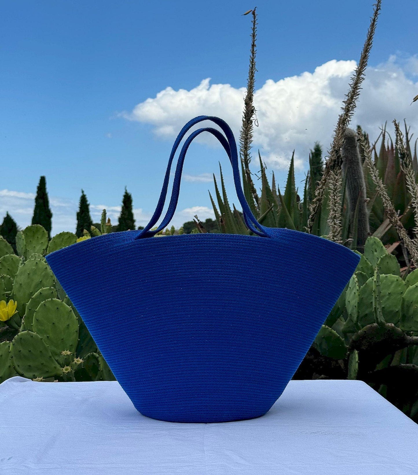 BORSA ELBA - Colore: Turchese - Misure: 29x49 cm - COTTONANDROPE.IT - Made Whit Love