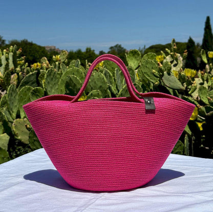 BORSA FRAGOLA - Colore: LILLA - Misure: 26 x42 cm - COTTONANDROPE.IT - Made Whit Love