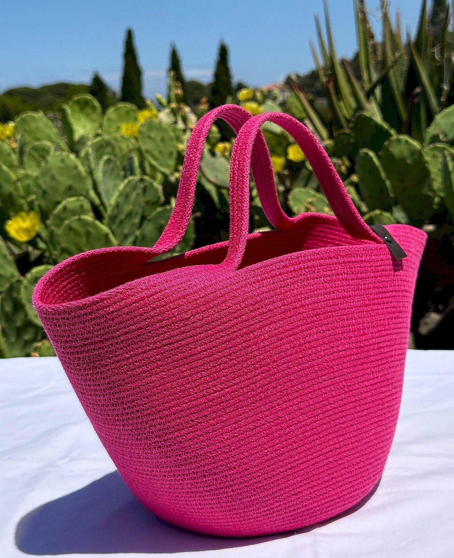 BORSA FRAGOLA - Colore: LILLA - Misure: 26 x42 cm - COTTONANDROPE.IT - Made Whit Love