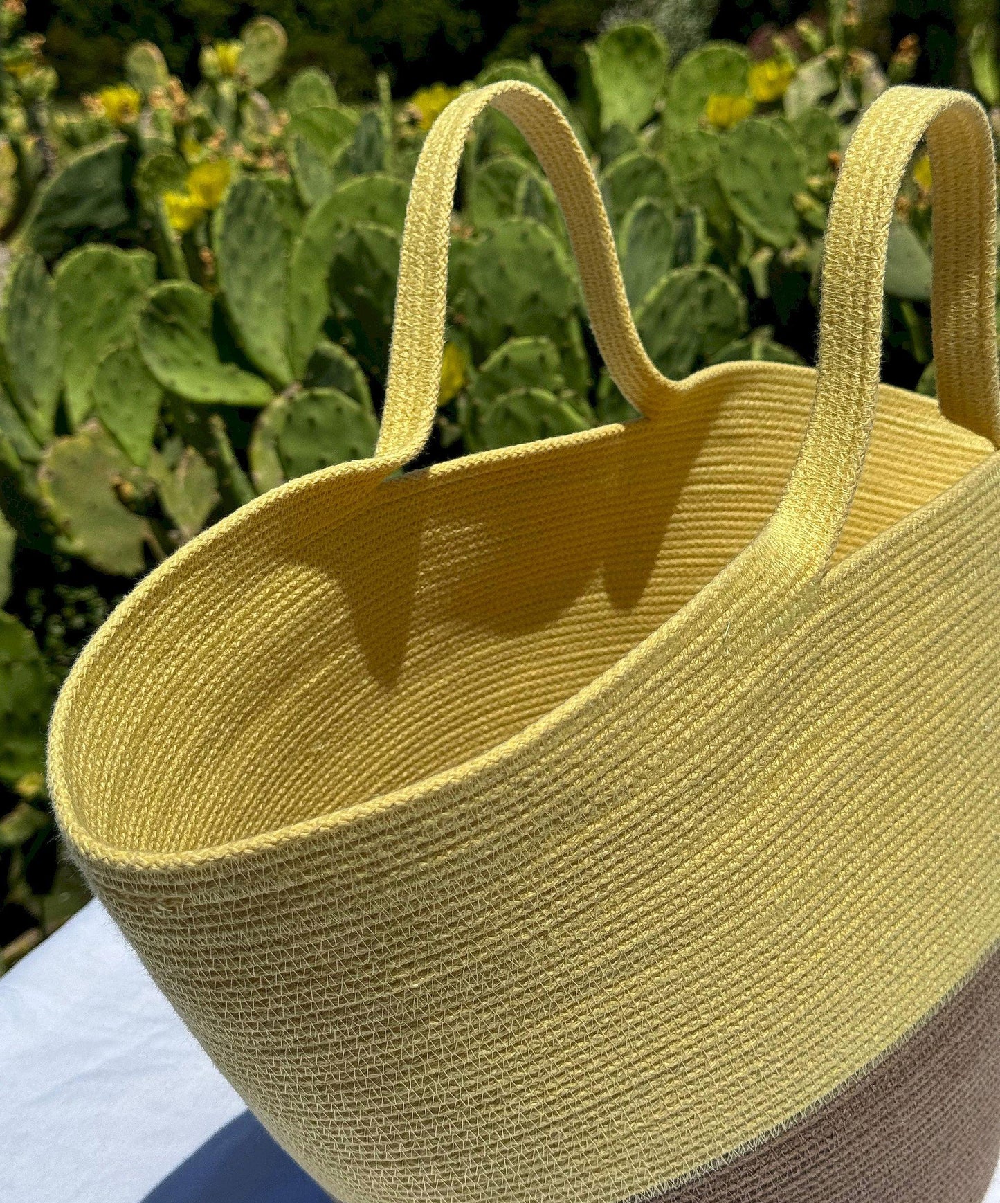 BORSA SUNNY - Colore: Giallo / Argilla - Misure: 28 x48 cm - COTTONANDROPE.IT - Made Whit Love