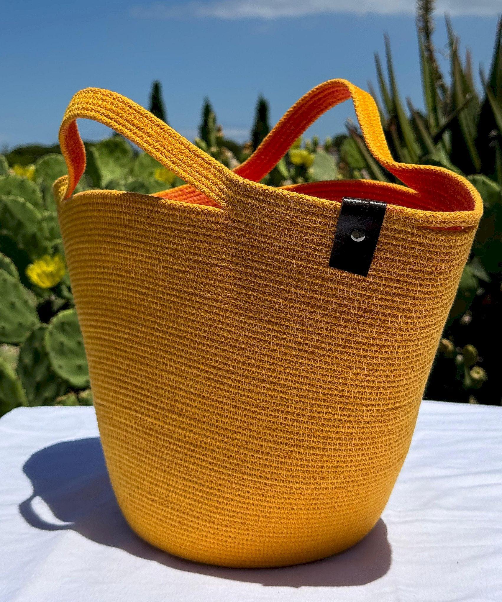 BORSA VENUS- Colore: Giallo - Misure: 29x40 cm - COTTONANDROPE.IT - Made Whit Love